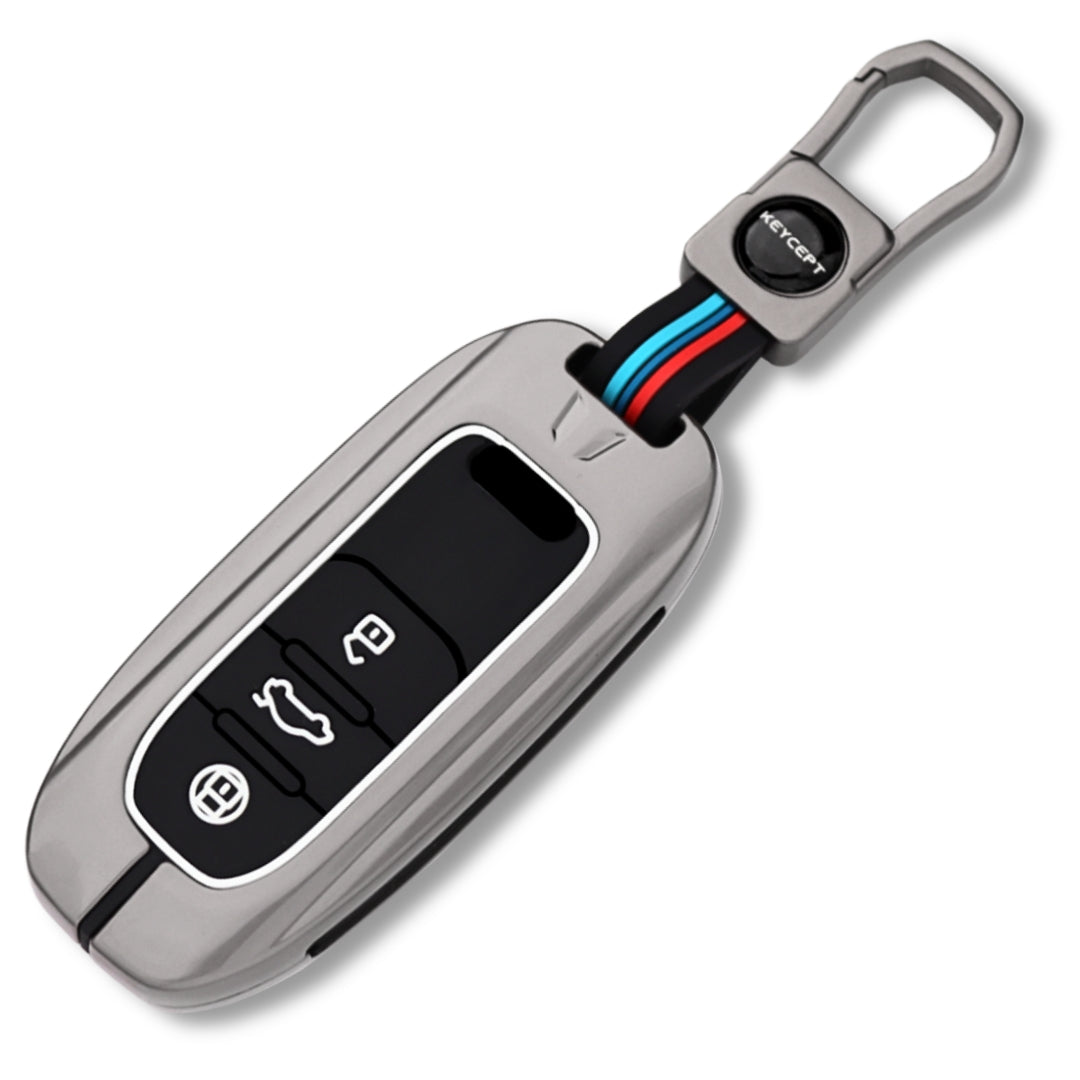 Audi Metal Alloy Key Cover with Keychain (Type M1)