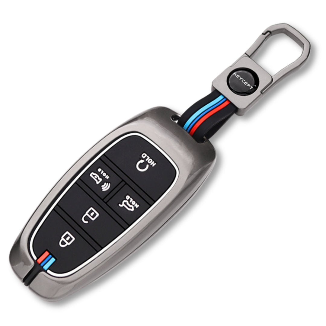 Hyundai Metal Alloy Key Cover with Keychain (Type M1)