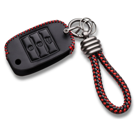 Kia Classic Leather Key Cover with Keychain  K3