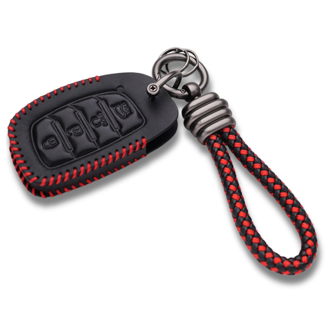 Hyundai Classic Leather Key Cover with Keychain K3