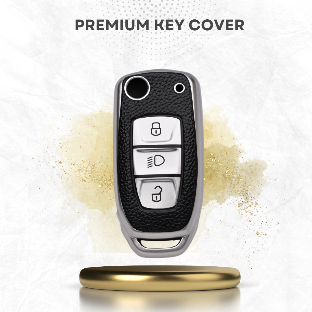 Tata TPU (Artificial) Leather Key Cover with Keychain (Type 6)