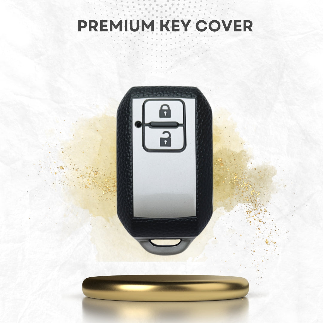 Suzuki TPU (Artificial) Leather Key Cover Key with Keychain (Type 1)