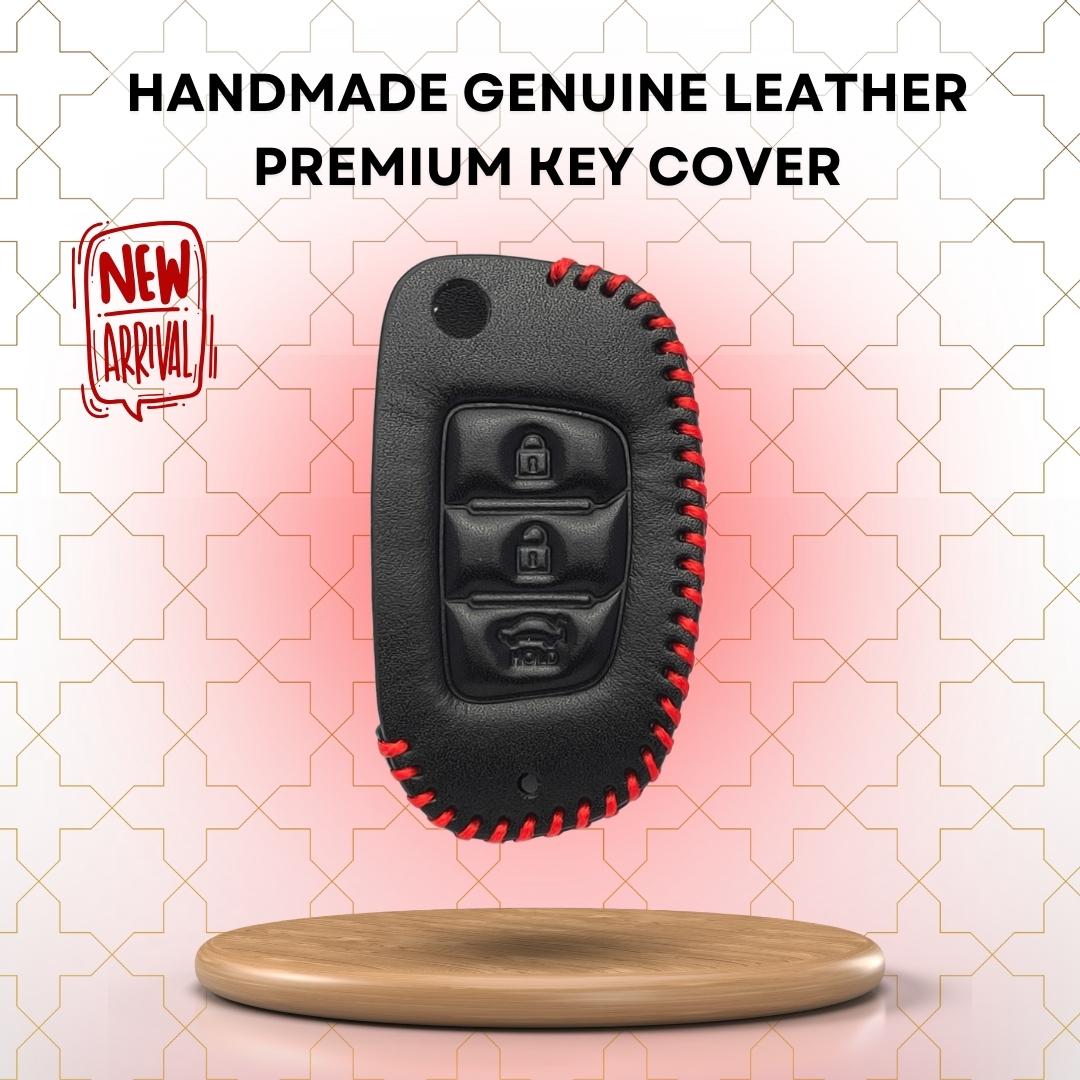 Hyundai Classic Leather Key Cover with Keychain K9