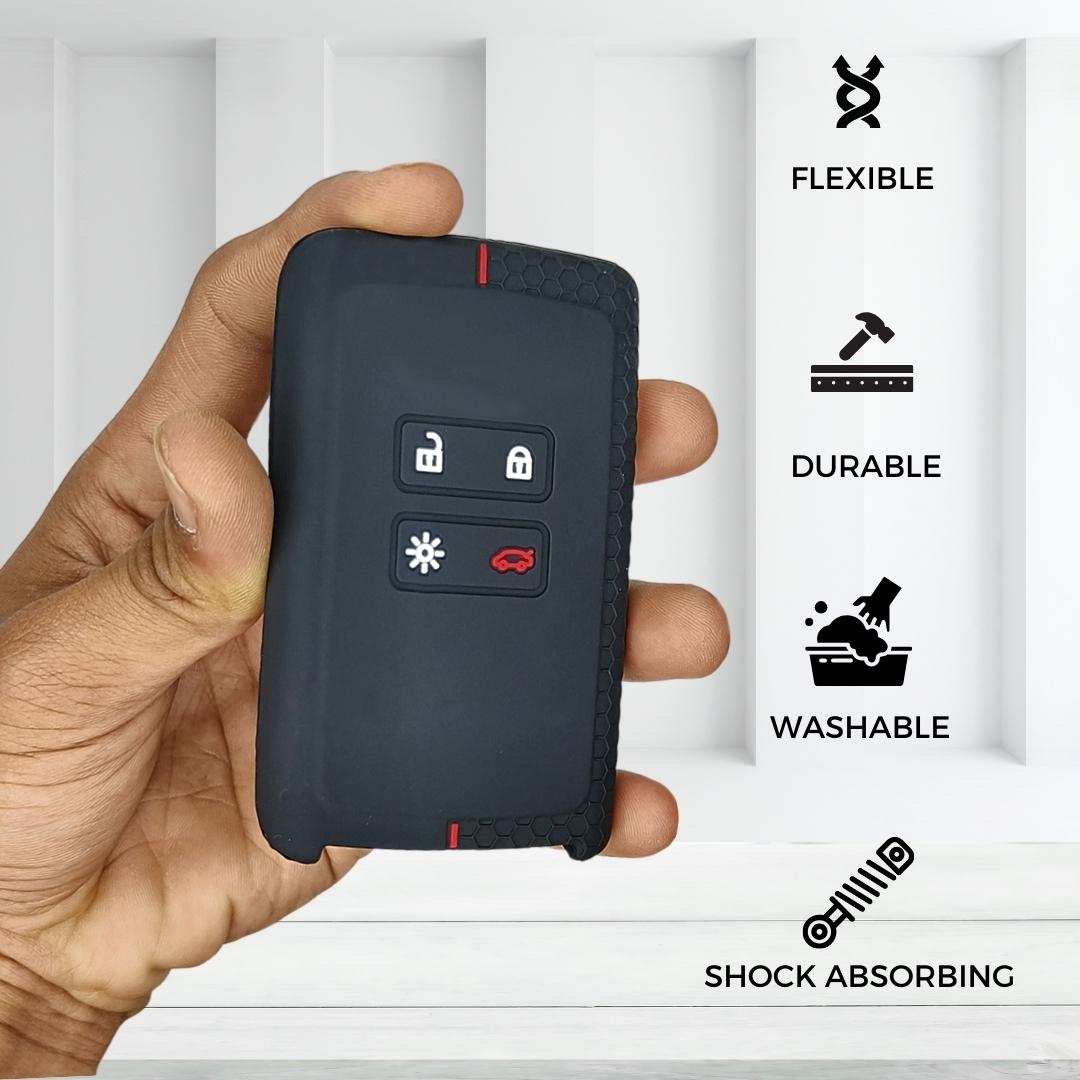Silicone car key cover for Renault Kiger, Triber Smart Card Key