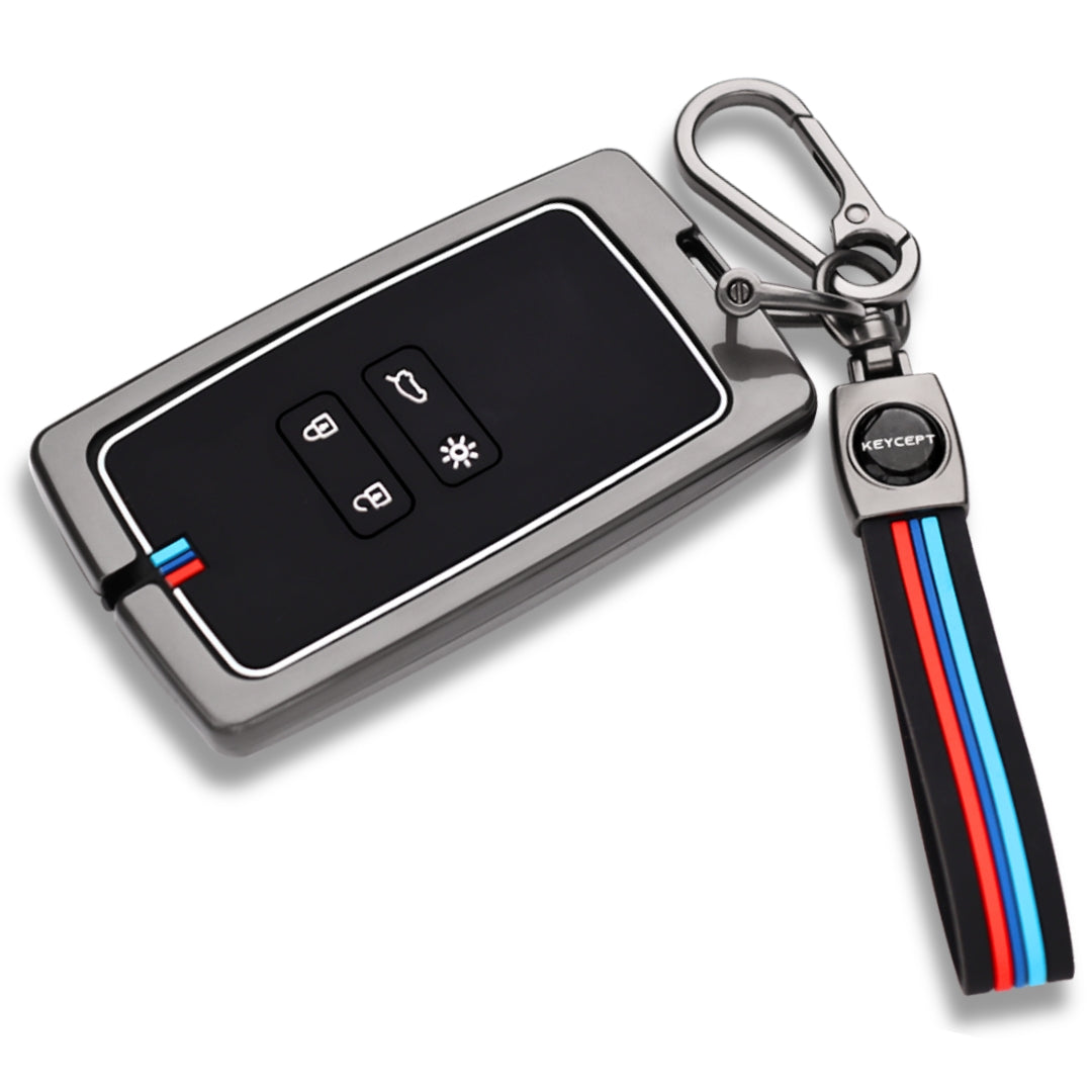 Renault Metal Alloy Key Cover with Keychain (Type M2).