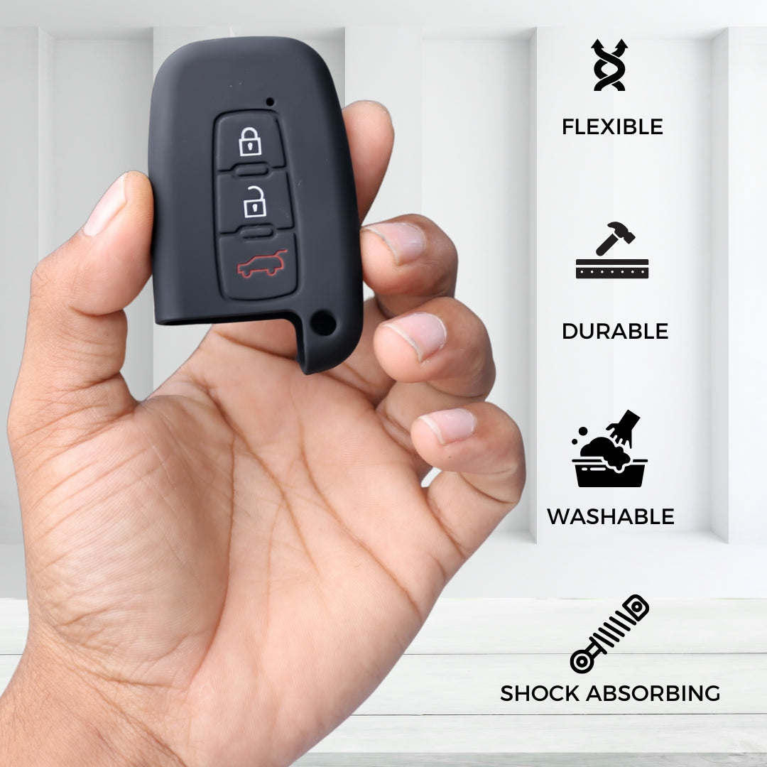 Hyundai Silicone Key Cover with Keychain (Type K1)