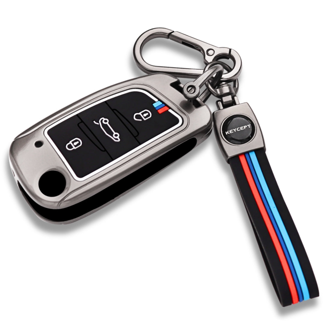 Universal Metal Alloy Key Cover with Keychain (Type M2)