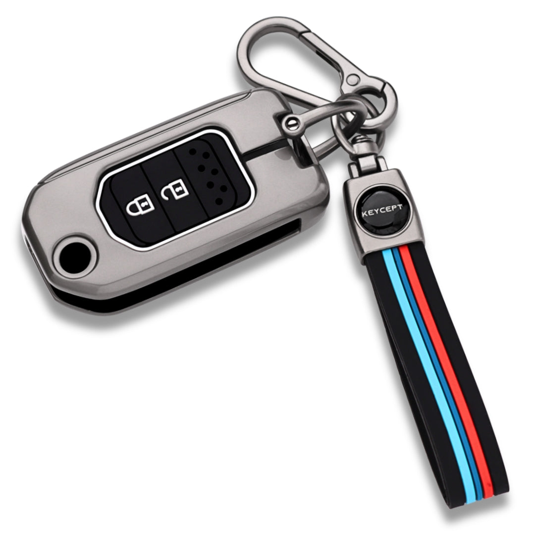 Honda Metal Alloy Key Cover with Keychain (Type M2)