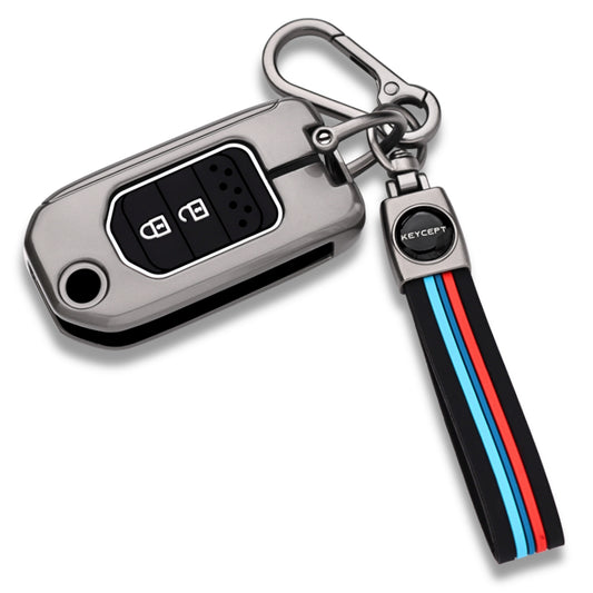 Honda Metal Alloy Key Cover with Keychain (Type M2)