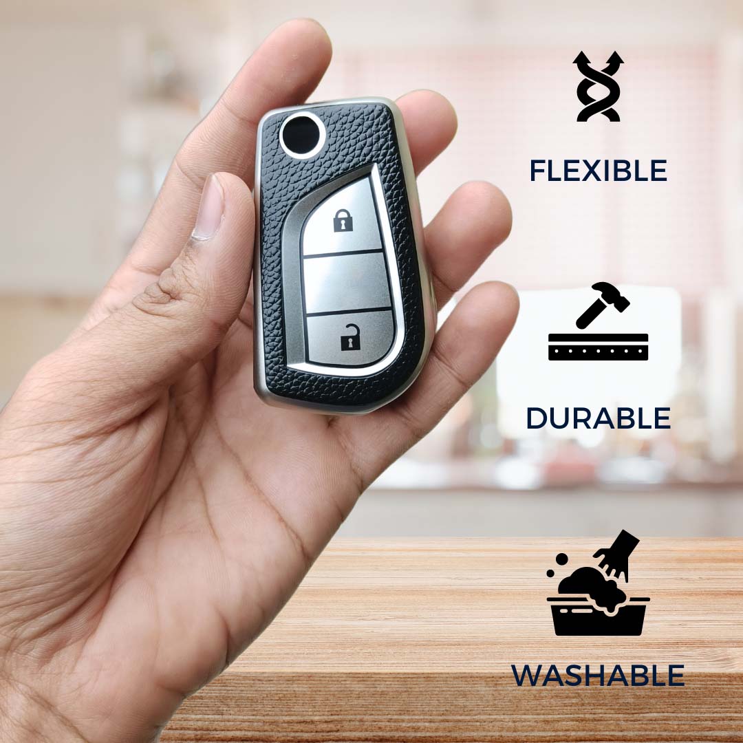 TPU Leather Key Cover Compatible with Keychain (Type 1)