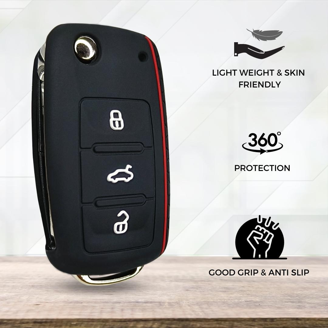 Silicone Key Cover for Polo, Ameo, Passat, Rapid, Laura, Superb, Octavia, Fabia, Yeti
