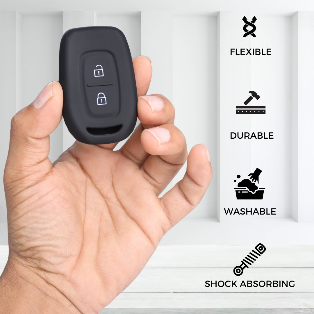 Renault Silicone Key Cover with Keychain (Type K2)