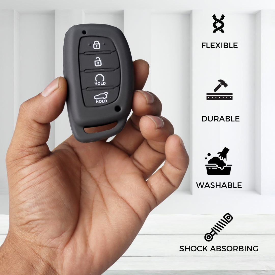 Hyundai Silicone Key Cover with keychain (Type K2)