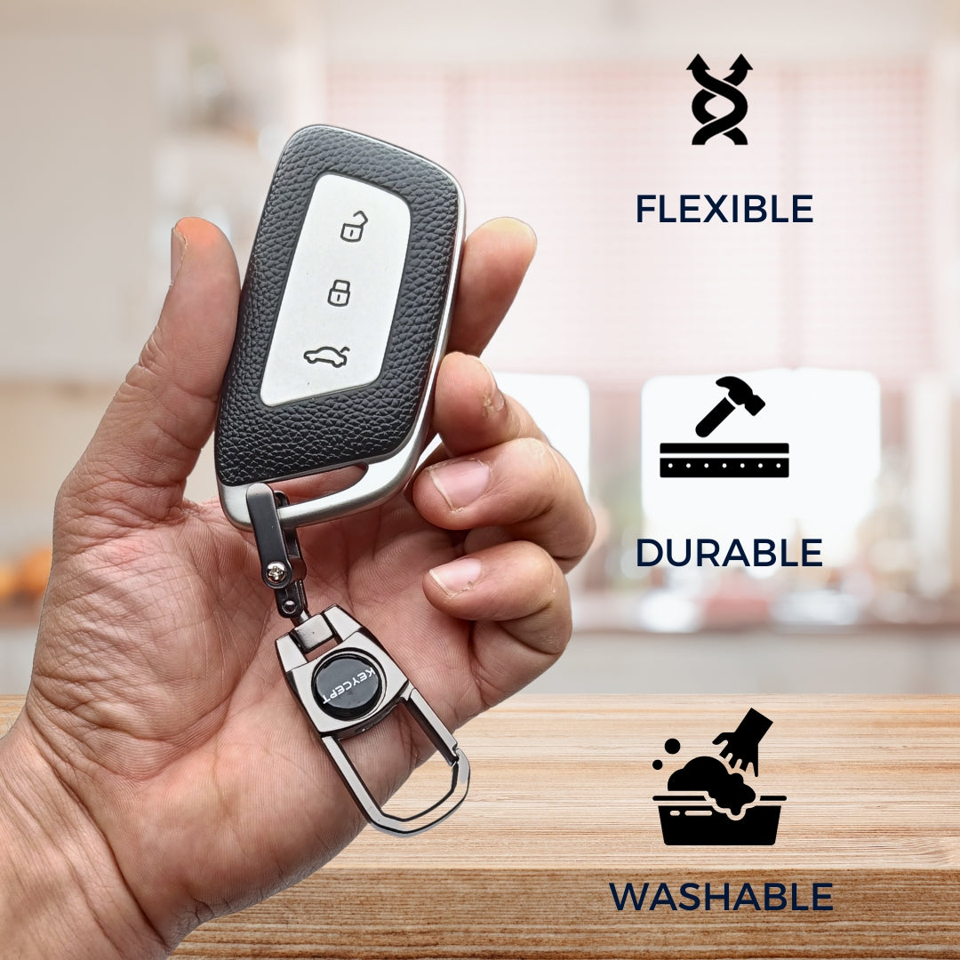 MG TPU Leather Key Cover with Keychain. (Type 2)