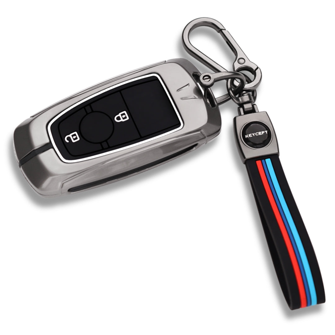 Ford Metal Alloy Key Cover With Keychain. (Type M2)