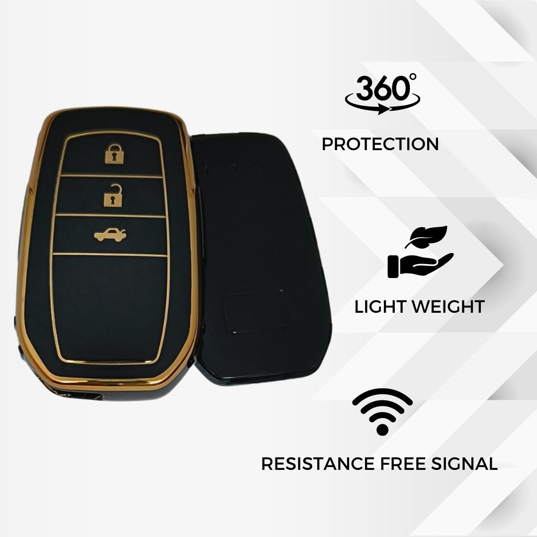 Toyota Gold Line TPU Key Cover with Keychain (Type 2)