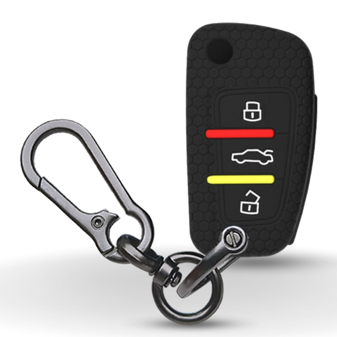 Silicone key cover for Audi A1 A3 A6 Q2 with keychain