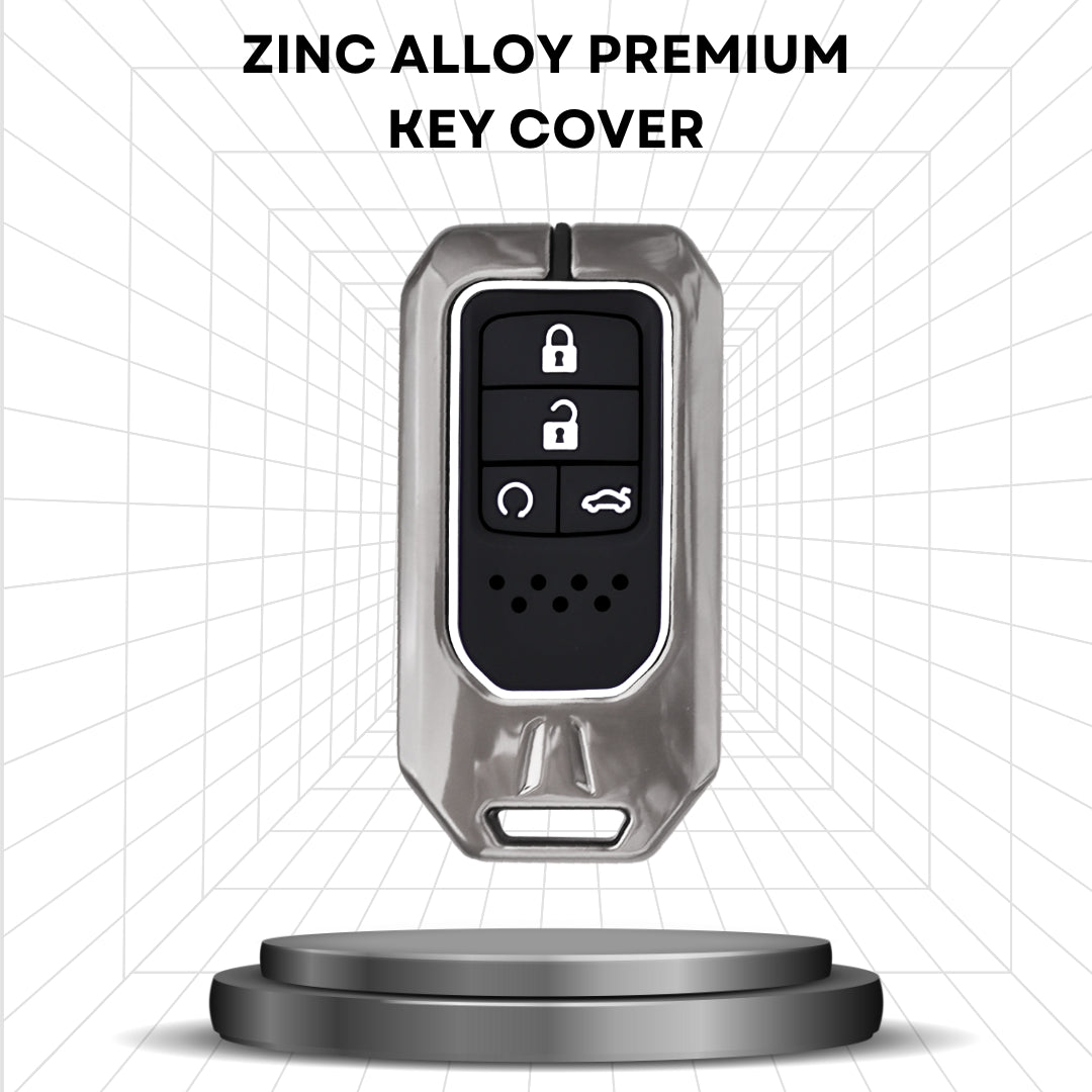 Honda Metal Alloy Key Cover with Keychain (Type M2)