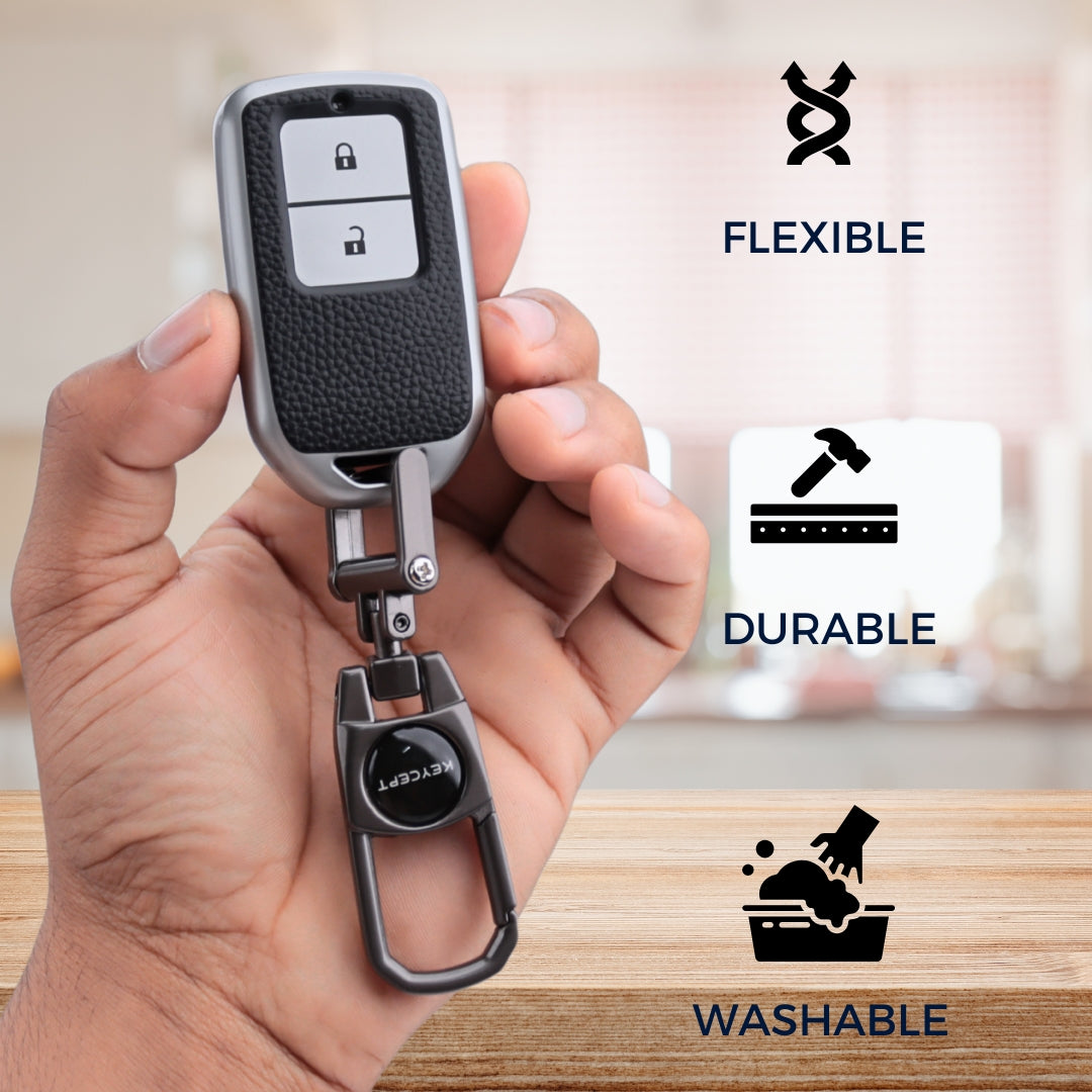 Honda TPU Leather Cover with Keychain (Type 2)