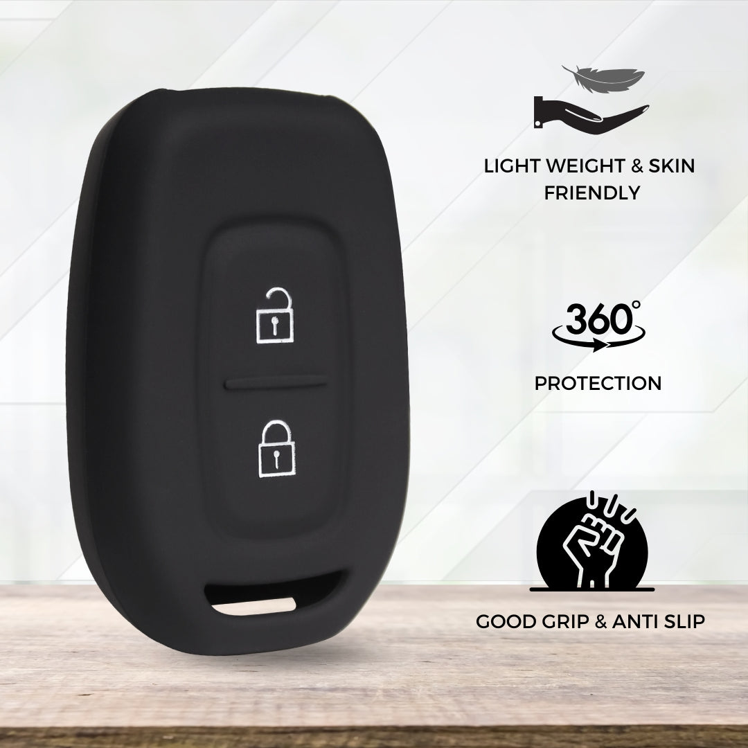 Renault Silicone Key Cover with Keychain (Type K2)