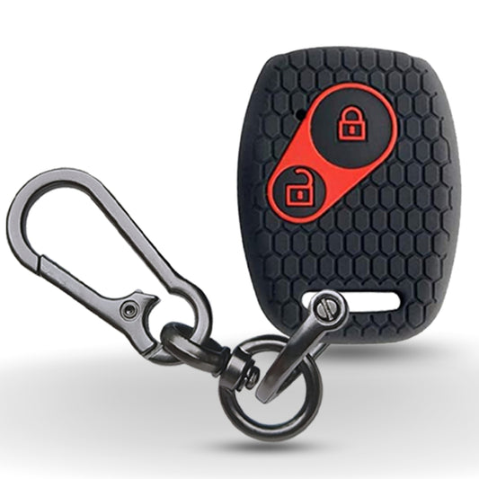 Black Silicone key cover for Honda City, Civic, BR-V, Jazz, Brio, Amaze with keychain