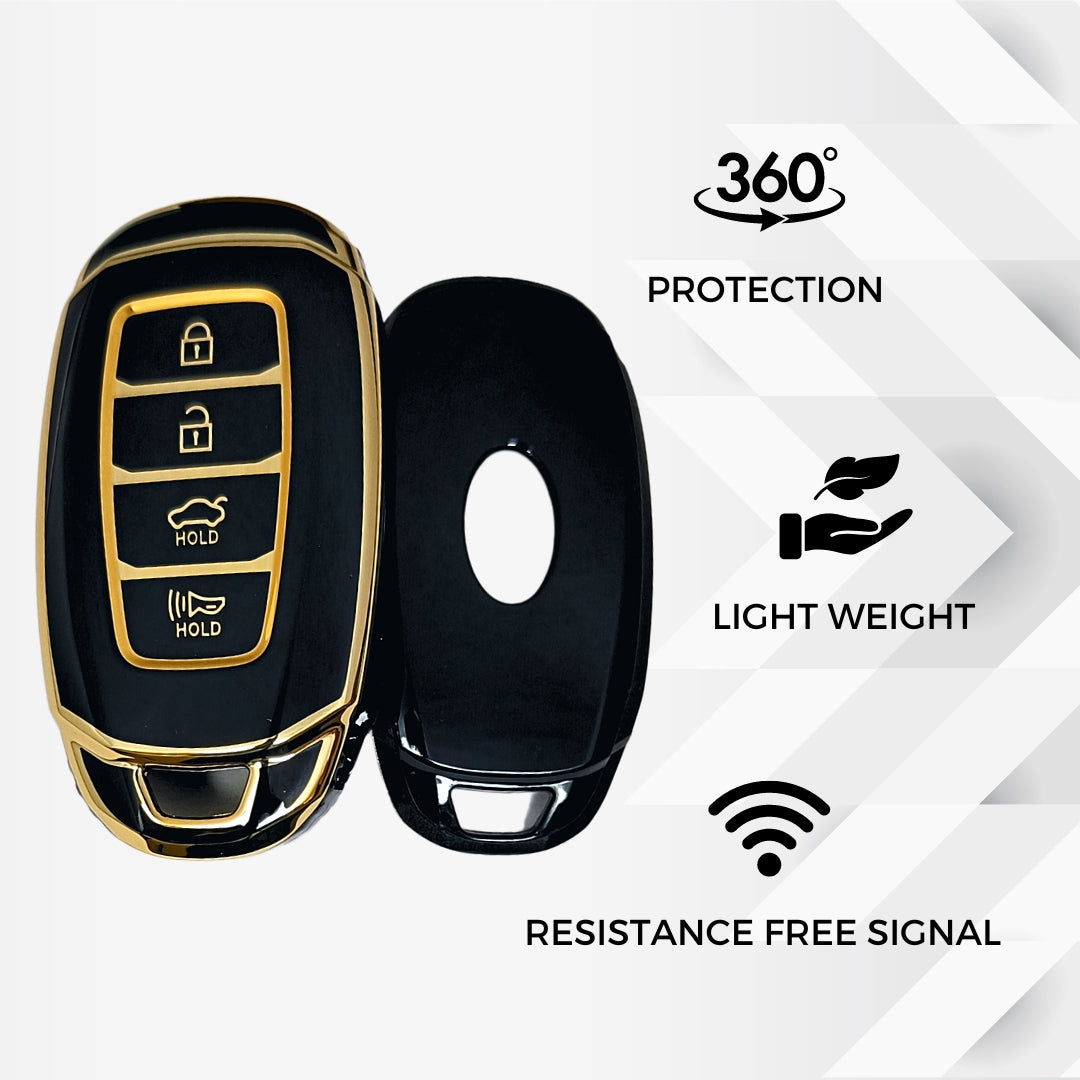Hyundai Gold Line TPU Key Cover with Keychain (Type 2)