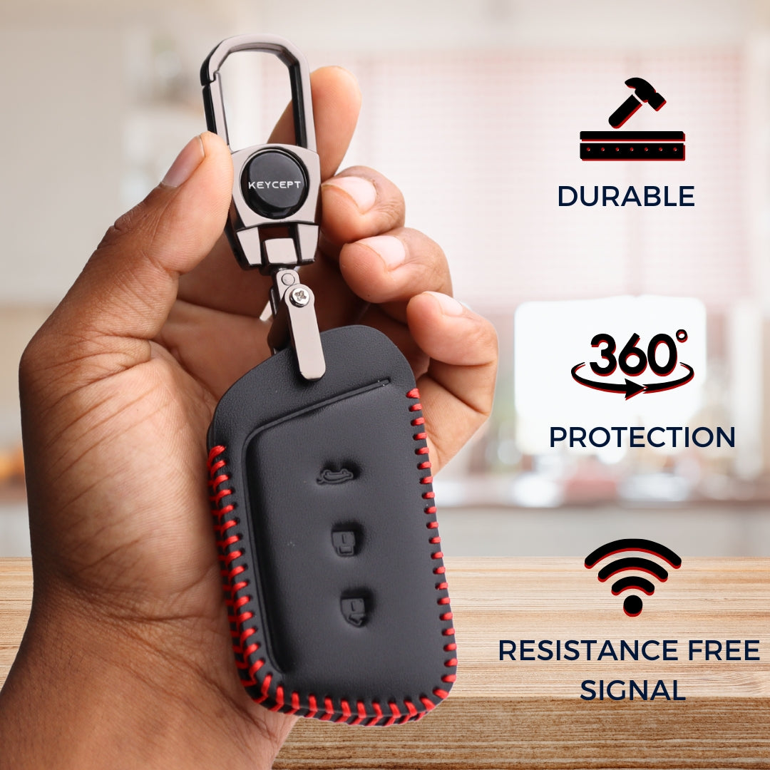 MG Classic Leather Key Cover with Keychain (Type 2)
