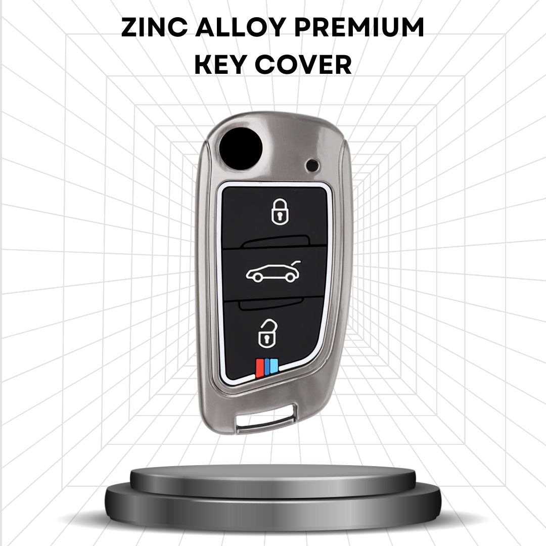 Universal Metal Alloy Key Cover with Keychain (Type M2)