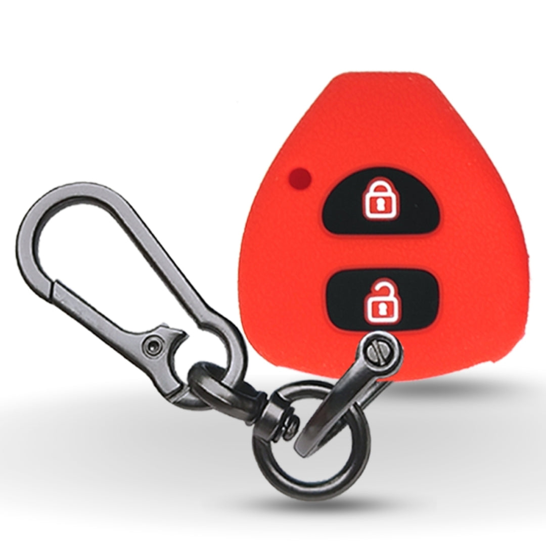 Silicone key cover for Toyota Innova, Fortuner with 2 Button remote key with keychain