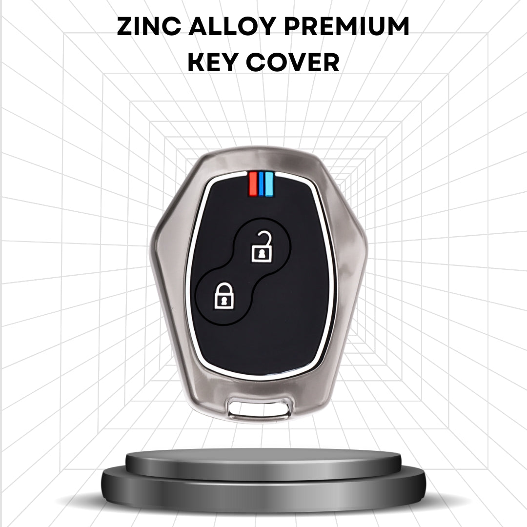 Renault/ Nissan Metal Alloy Key Cover with Keychain (Type M2)