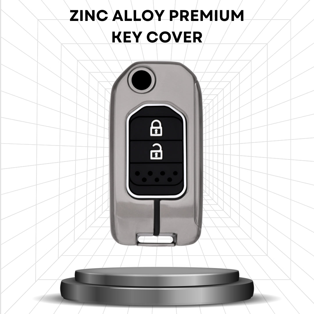 Honda Metal Alloy Key Cover with Keychain (Type M2)