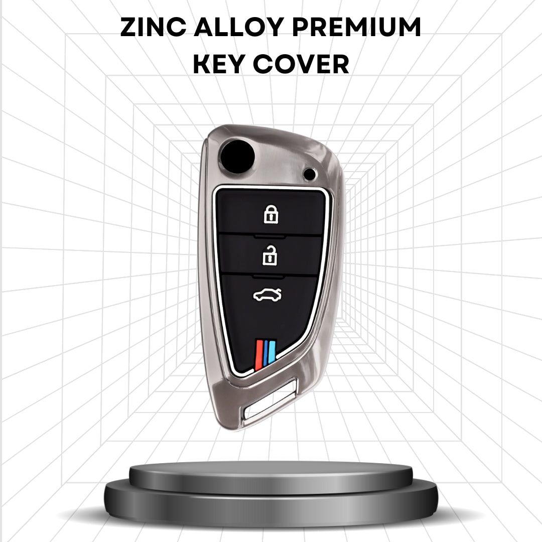 Universal Metal Alloy Key Cover with Keychain (Type M2).