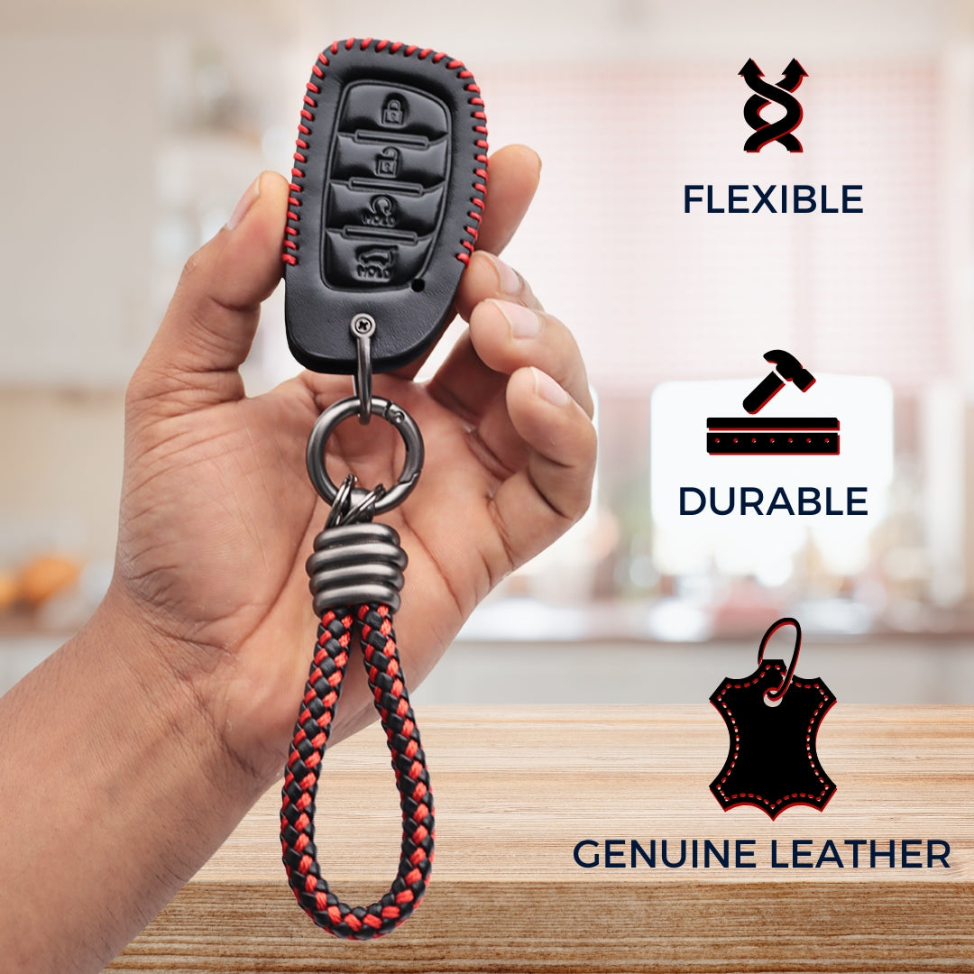 keycept leather key cover alcazar creta tucson 4 button smart shell case