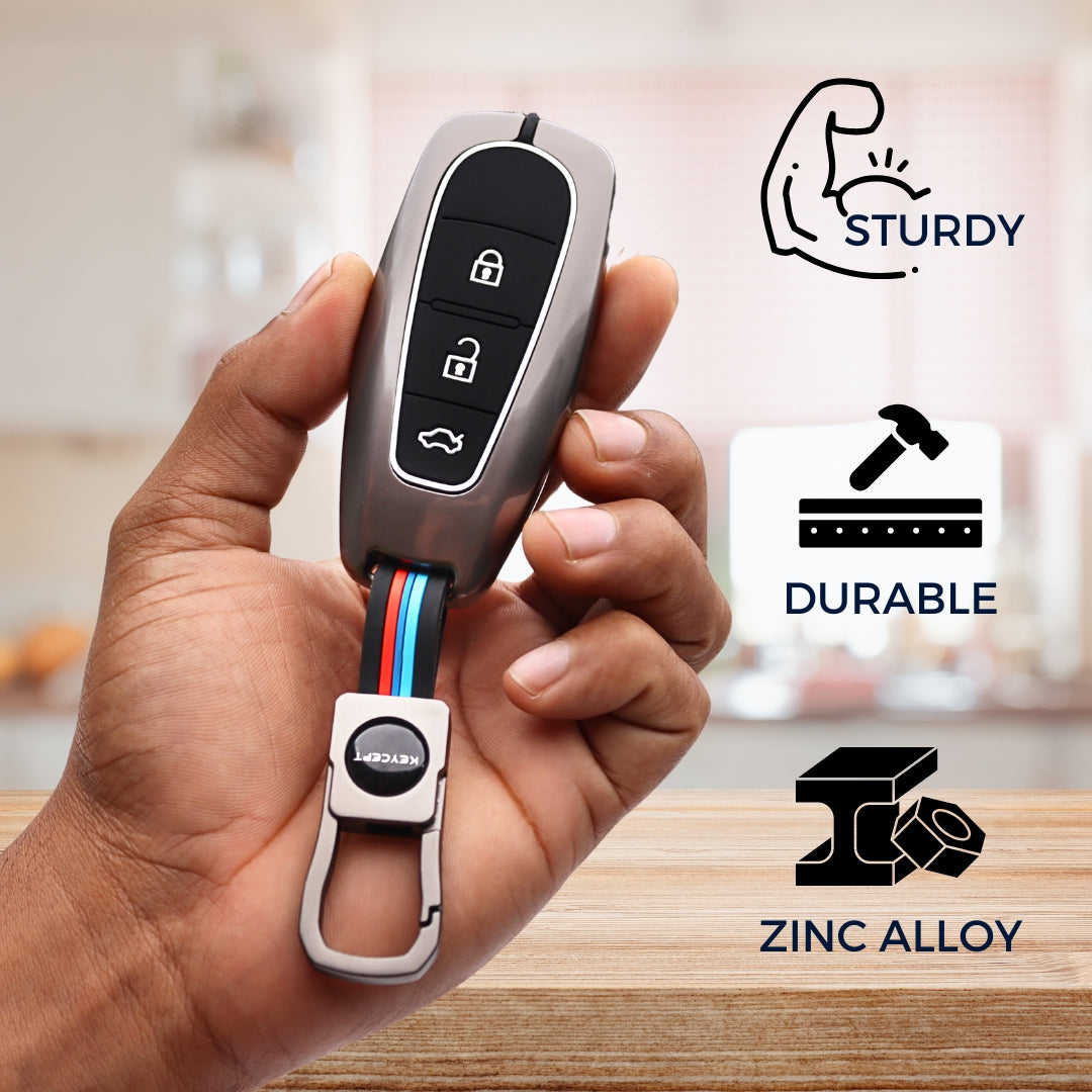 Suzuki Metal Alloy Key Cover with Keychain (Type M1)