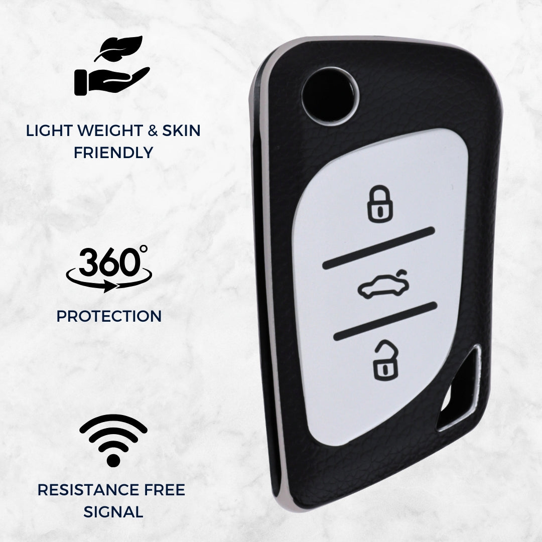 Universal TPU Leather Key Cover with Keychain (Type 7).