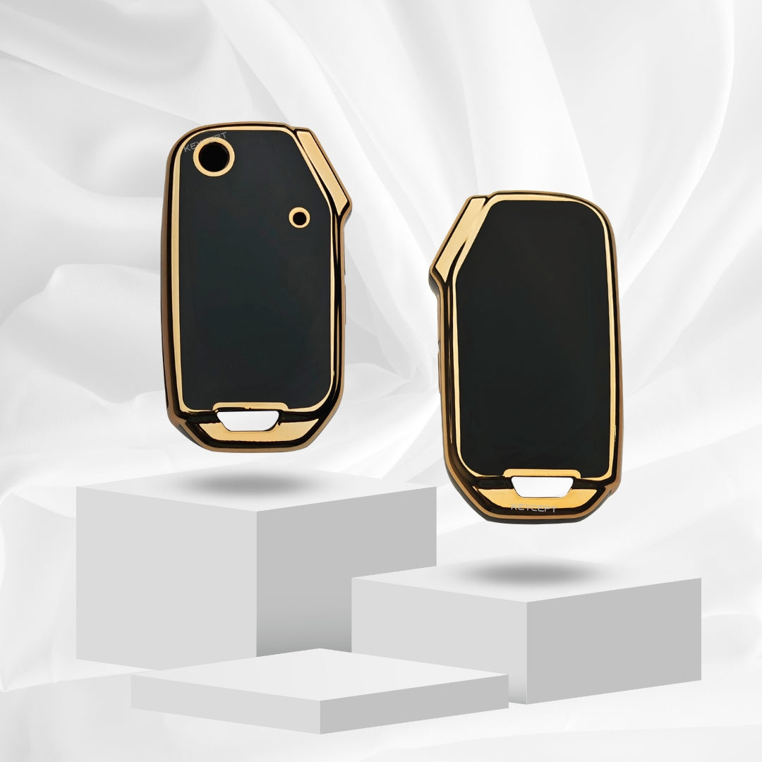 Kia Gold Line TPU Key Cover with Keychain (Type 2)
