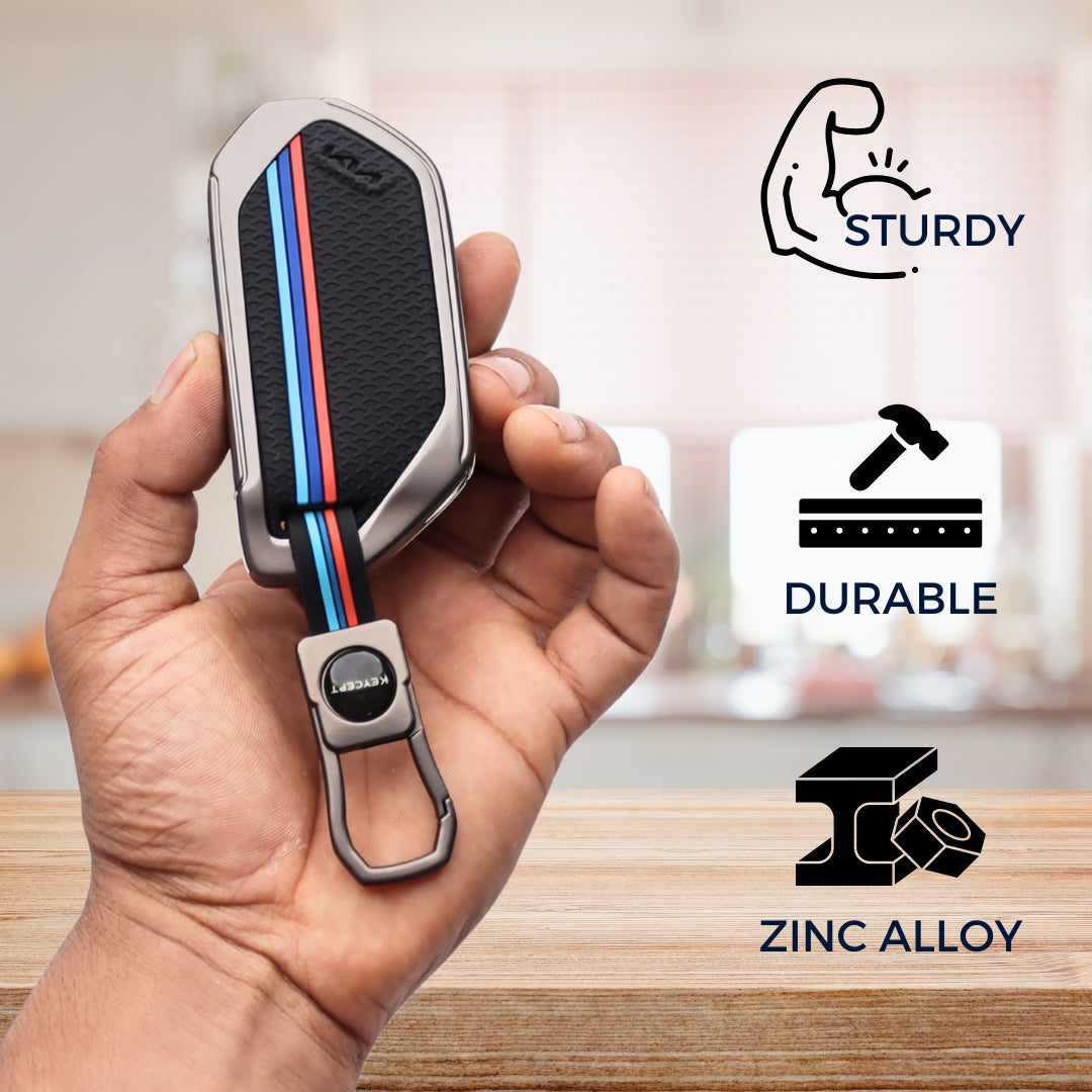 Kia Metal Alloy Key Cover with Keychain (Type M1)