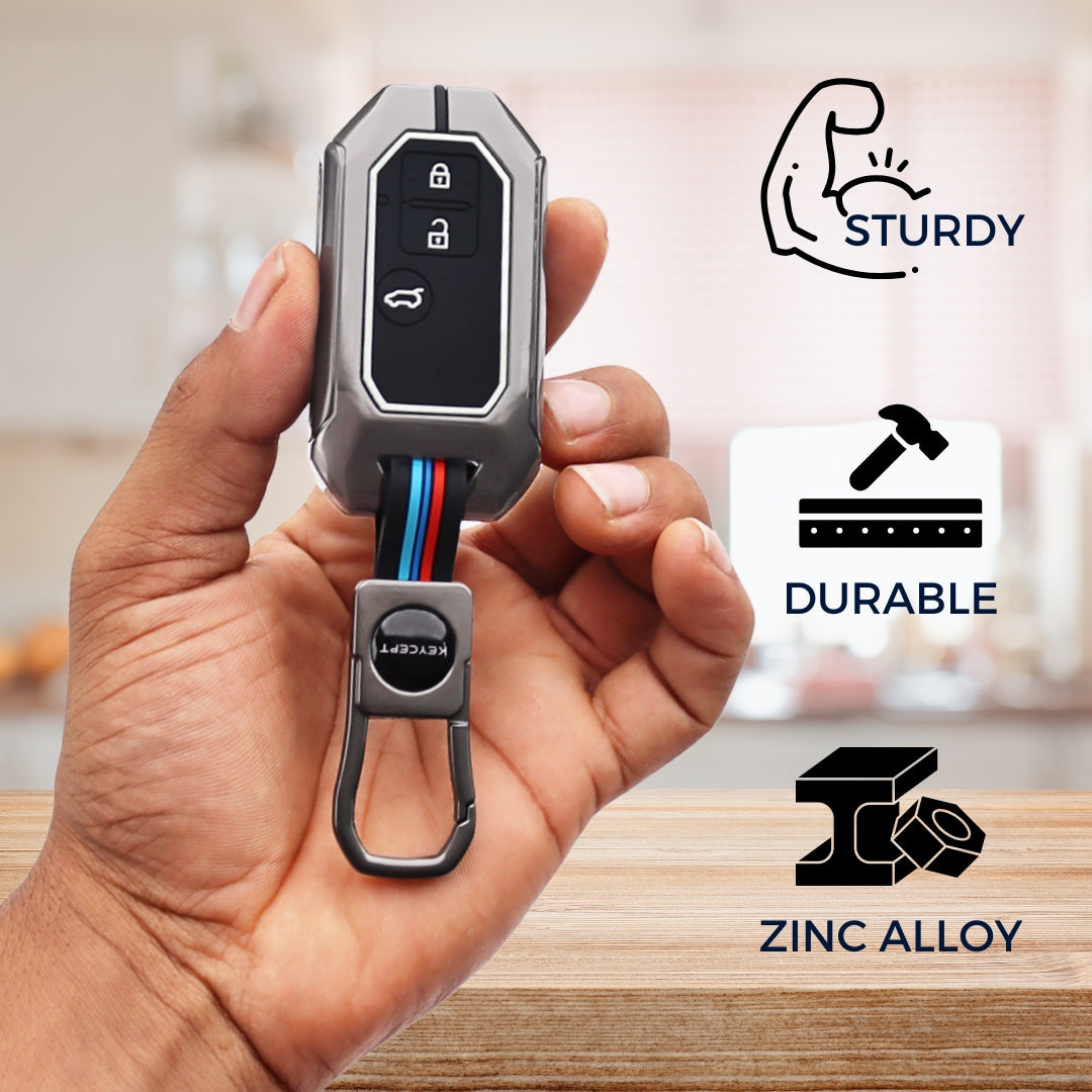 Suzuki Metal Alloy Key Cover with Keychain (Type M1)