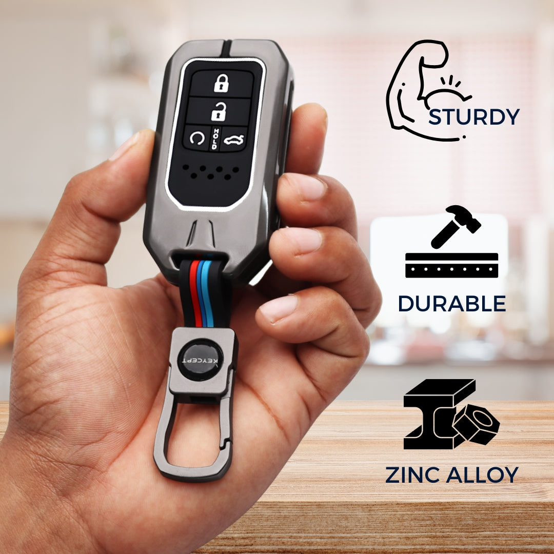 Honda Metal Alloy Key Cover with Keychain (Type M1)