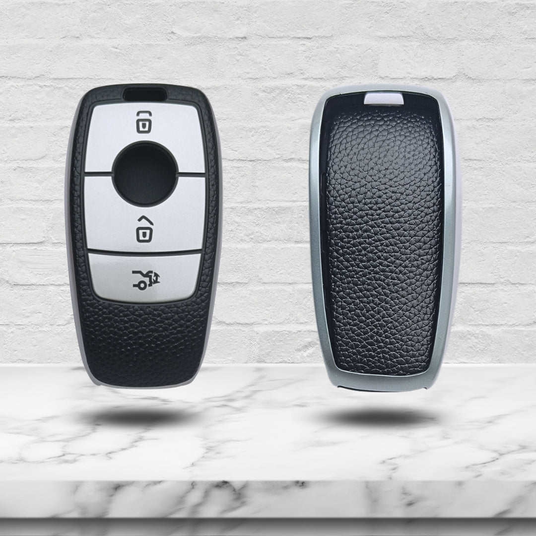 Mercedes Benz TPU Leather Key Cover with Keychain. (Type 2)