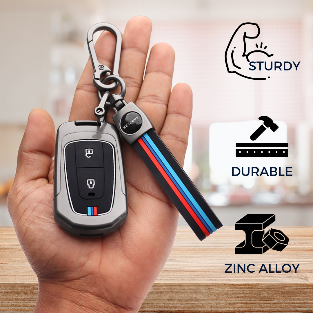 Tata Metal Alloy Key Cover with Keychain (Type M2).