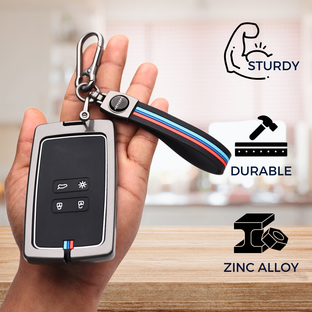 Renault Metal Alloy Key Cover with Keychain (Type M2).