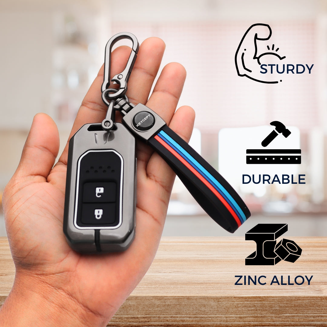 Honda Metal Key Cover with Keychain (Type M2)