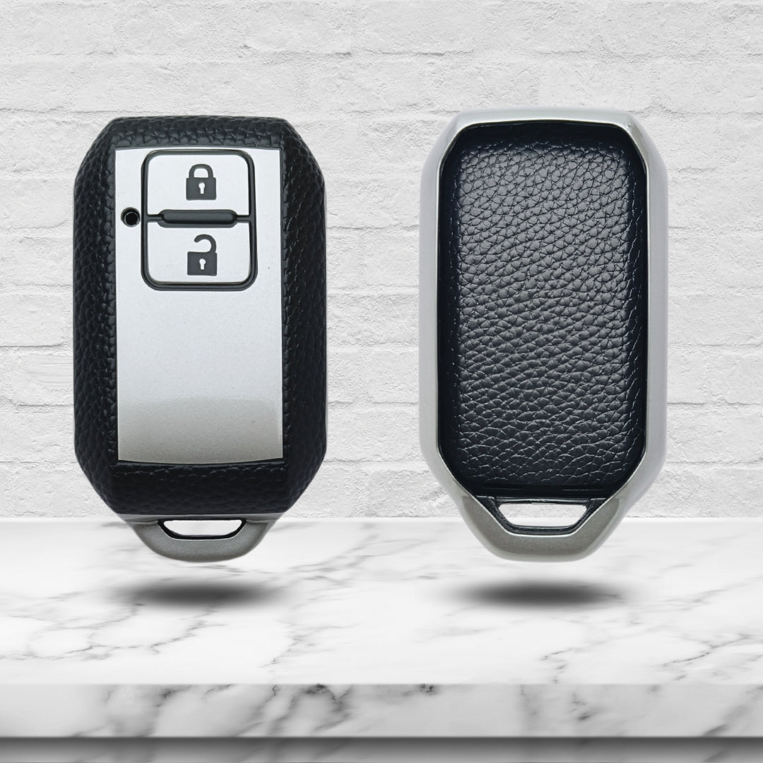 Suzuki TPU Leather Key Cover with Keychain. (Type 2)
