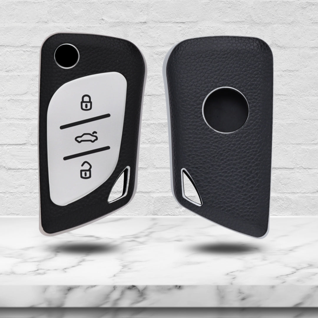 Universal TPU Leather Key Cover with Keychain (Type 7).