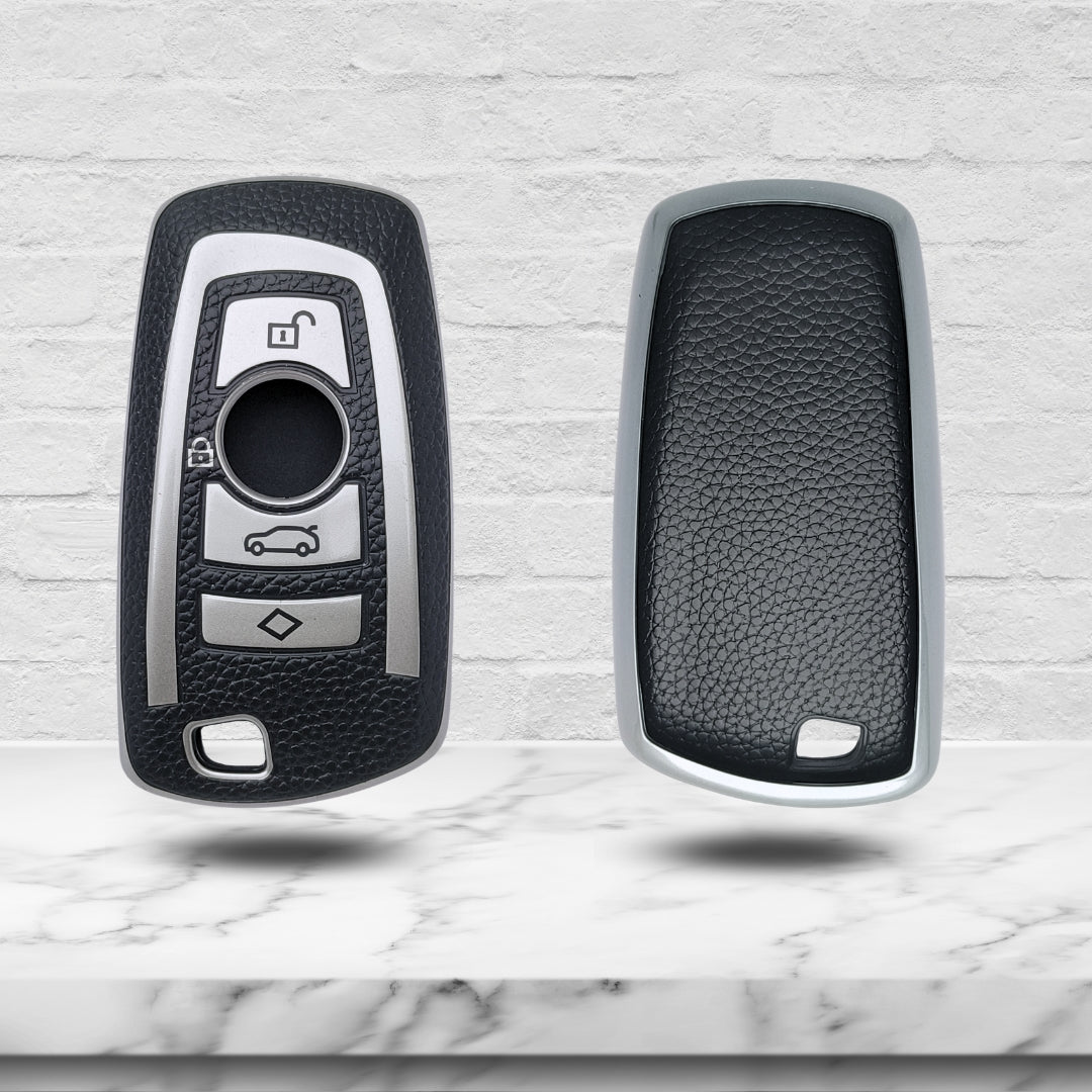 BMW TPU (Artificial) Leather Key Cover with Keychain. (Type 5)