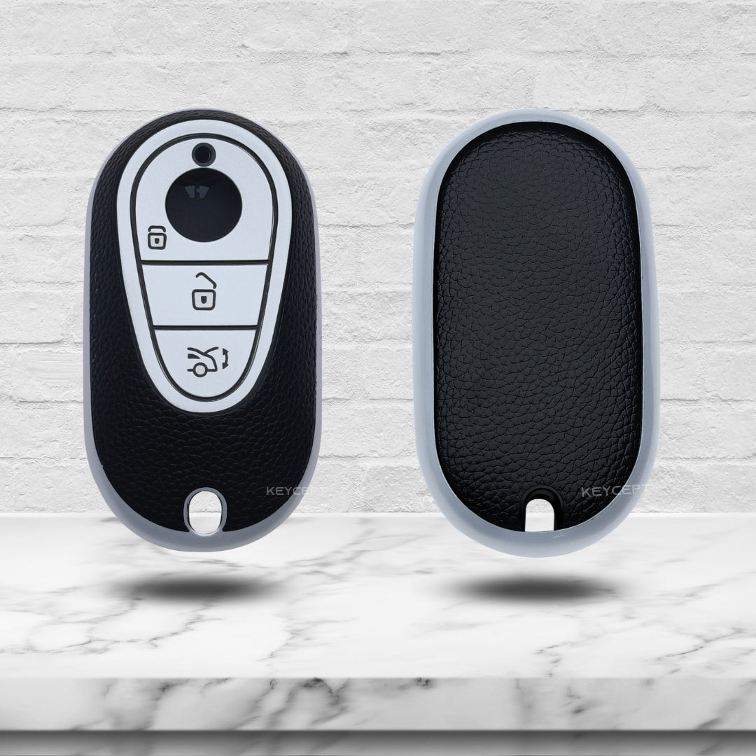 TPU (Artificial) Leather Key Cover and Keychain. (Type 7)