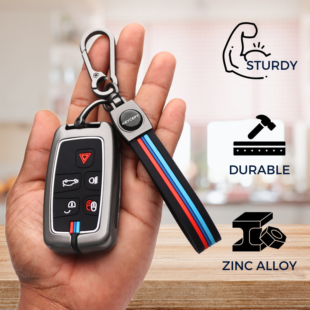 Land Rover Metal Alloy Key Cover with Keychain (Type M2).