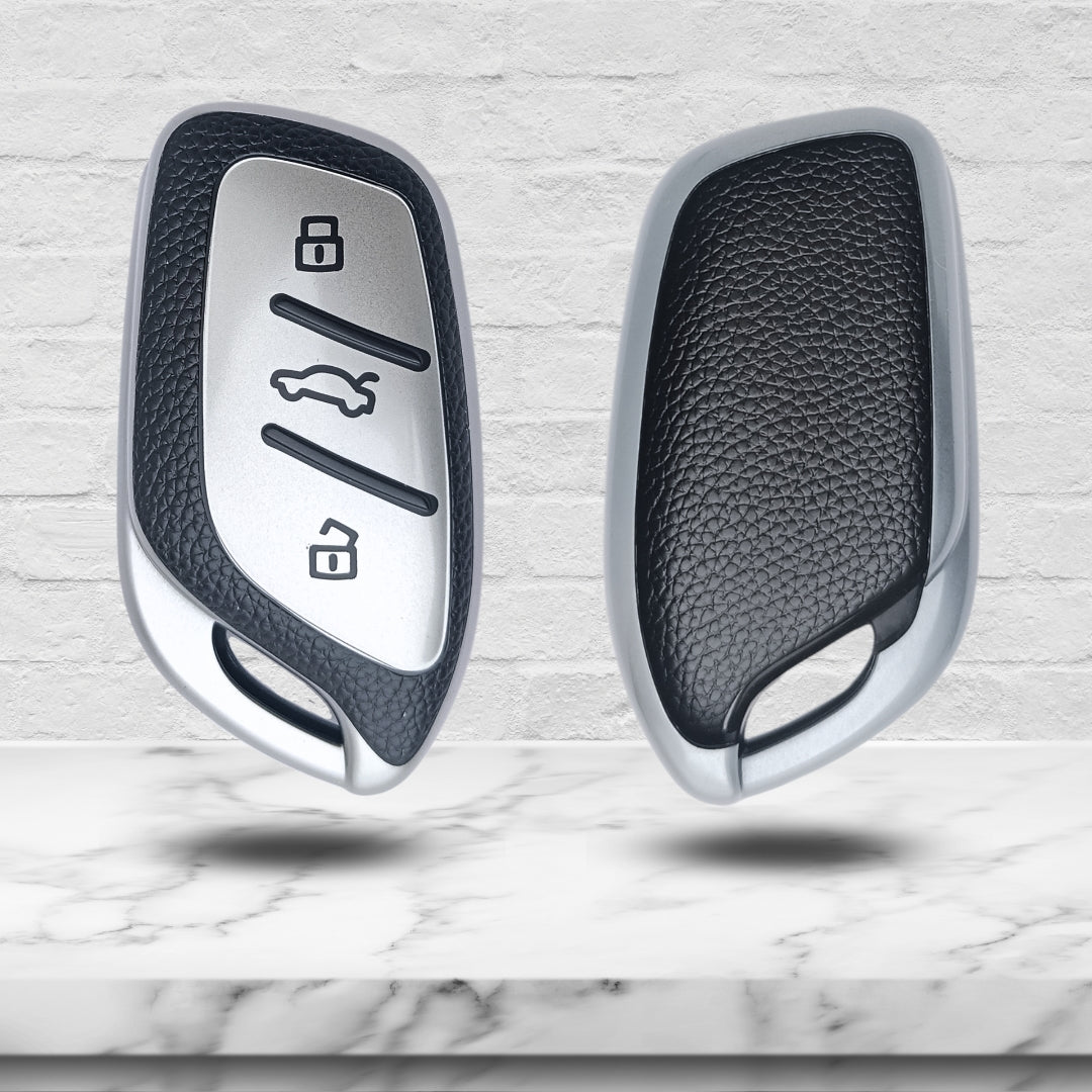 MG TPU (Artificial) Leather Key Cover with Keychain. (Type 5)