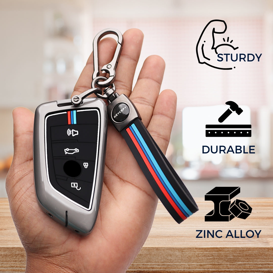 BMW Metal Key Cover with Keychain (Type M2)